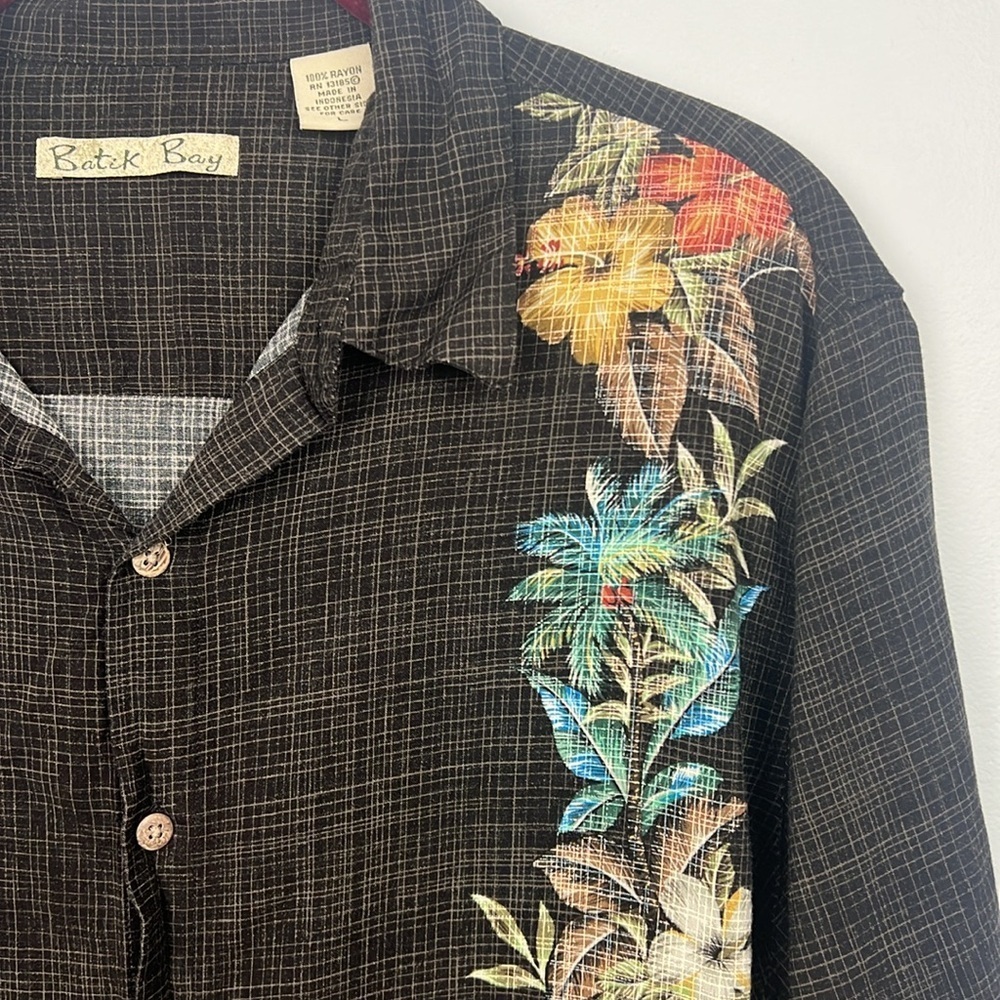 Batik Bay men’s large tropical Hawaiian button down shirt - Picture 3 of 7